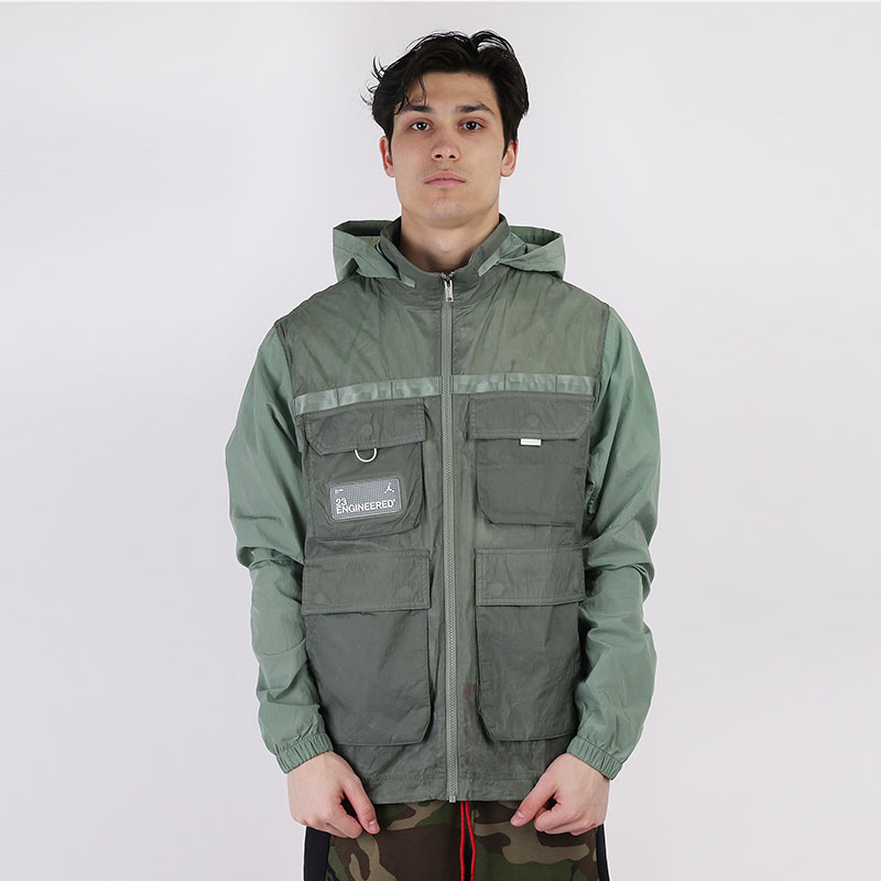 мужская зеленая куртка Jordan 23 Engineered Full-Zip Jacket CK8935-313 - цена, описание, фото 2